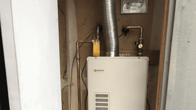 Installation of Noritz easy fourty tankless water heater Photo
