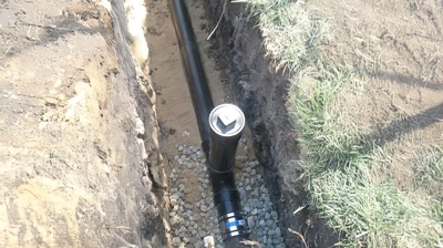 Installation of a 2-way clean out Photo