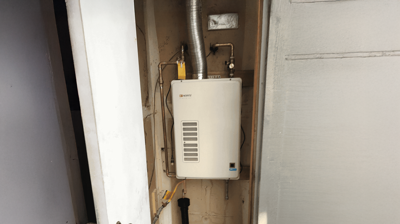 Installation of Noritz easy fourty tankless water heater Photo