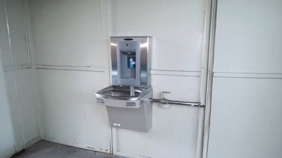 Installation of a Elkay drinking fountain Photo